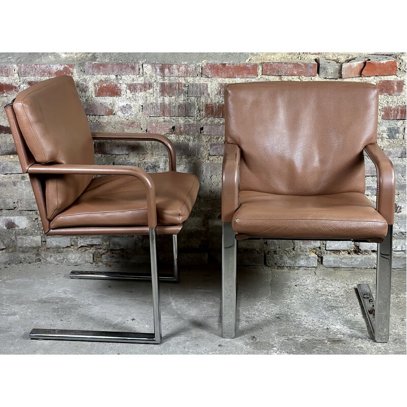 Set of 4 vintage armchairs model Carol by Mattéo Grassi