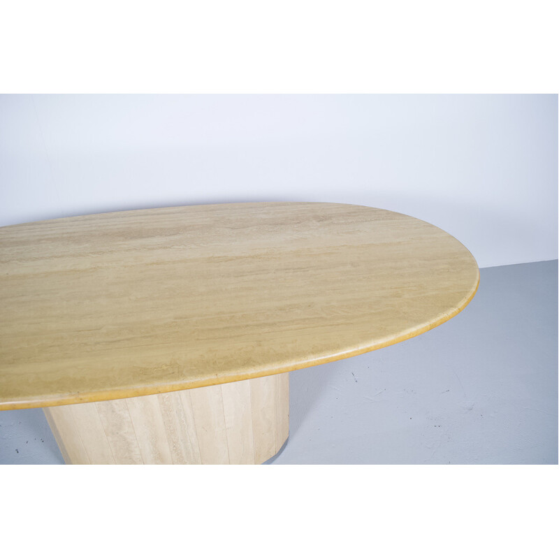 Table vintage en travertin par Jean Charles, 1970