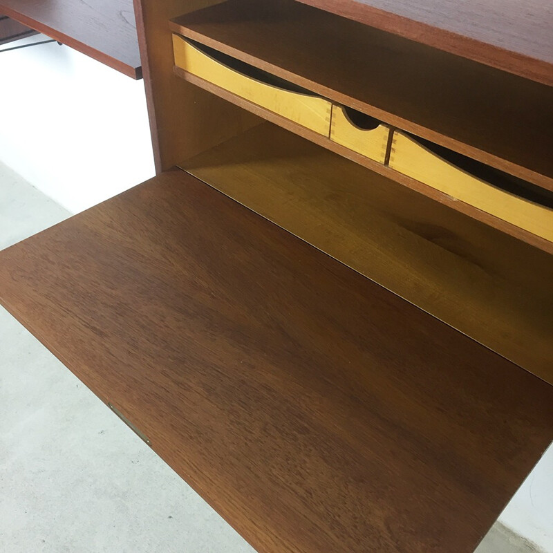 Wall Unit in Teak with Cabinets by Nisse Strinning for String Design AB - 1960s