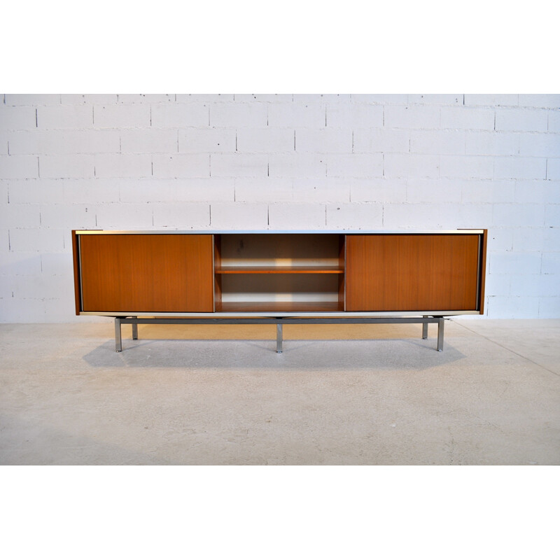 Sideboard in mahogany and aluminum, Georges FRYDMAN - 1960s