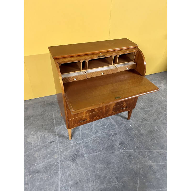 Swedish vintage roll-top secretary by Egon Ostergaard, 1960s