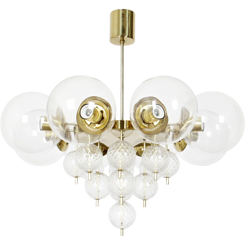 Vintage chandelier by Jaroslav Bejvl for Kamenický Šenov