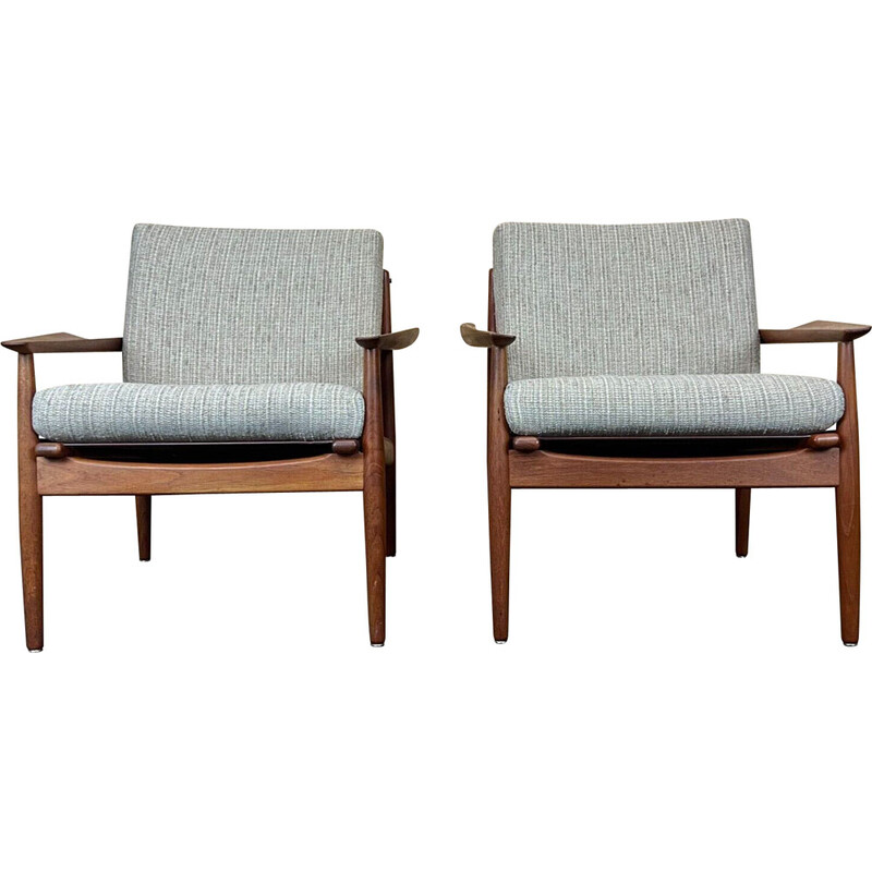 Pair of vintage teak armchairs by Svend Aage Eriksen for Glostrup Design, 1960-1970