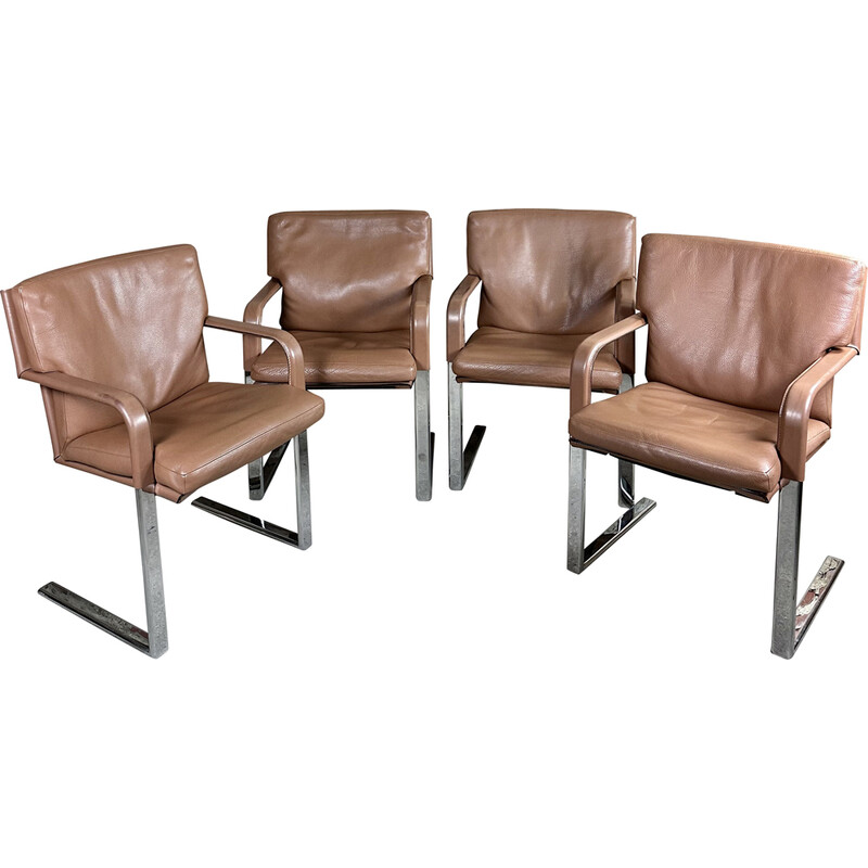 Set of 4 vintage armchairs model Carol by Mattéo Grassi