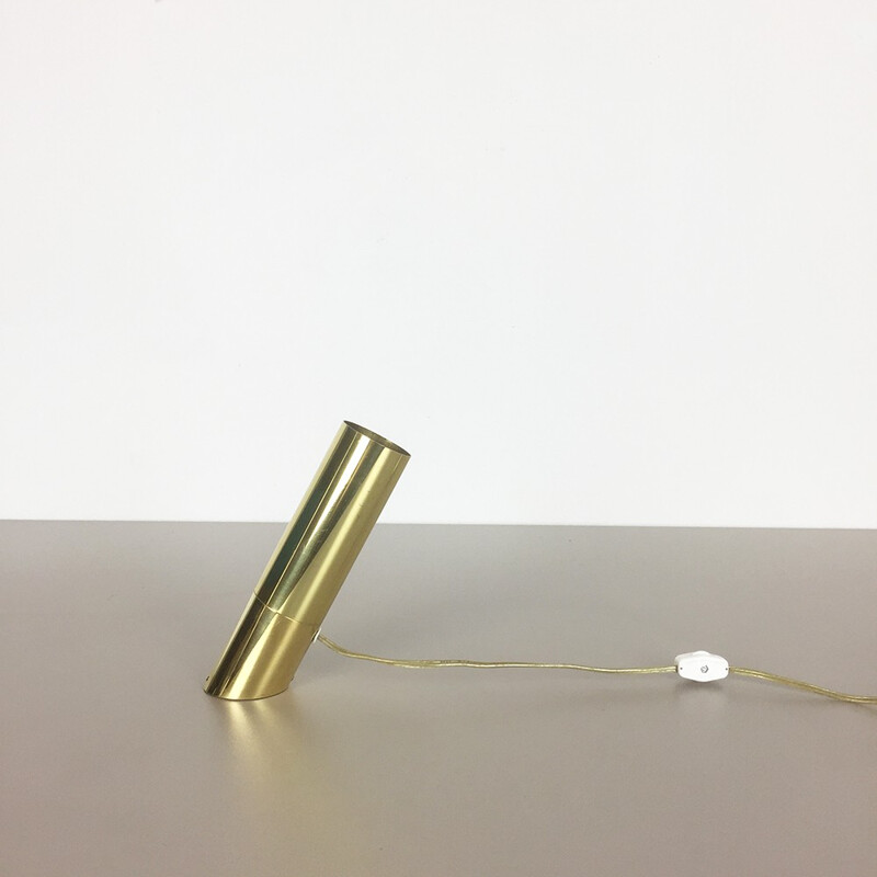 Modernist american hollywood regency brass tube desk light - 1950s