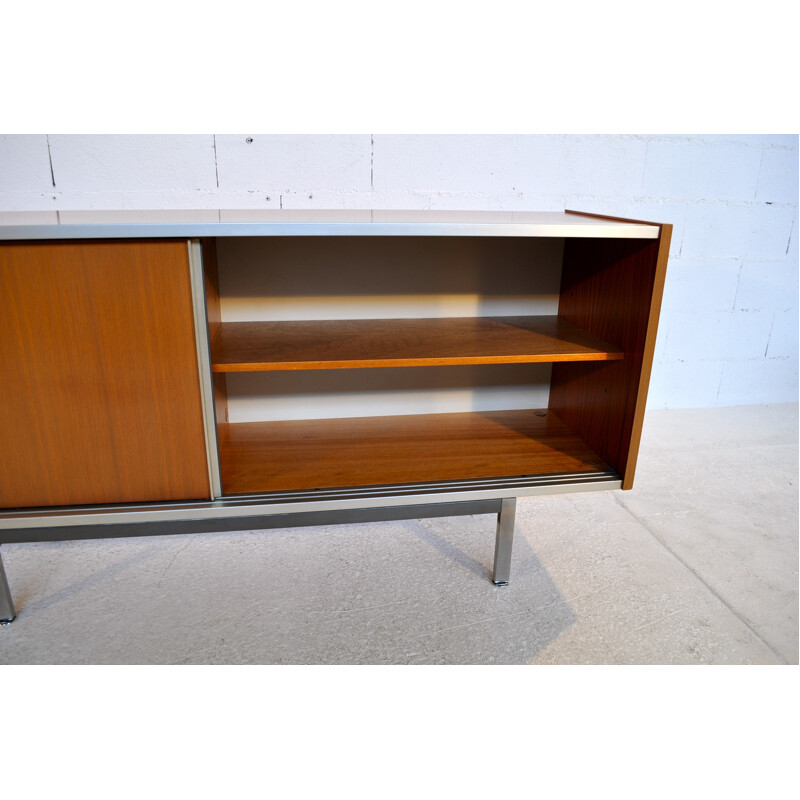 Sideboard in mahogany and aluminum, Georges FRYDMAN - 1960s