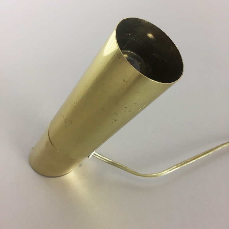 Modernist american hollywood regency brass tube desk light - 1950s