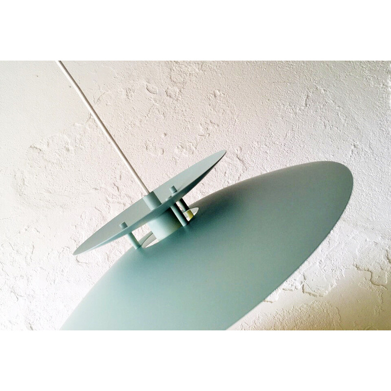 Danish vintage layered metal pendant lamp, 1980s