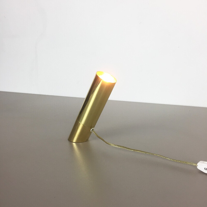 Modernist american hollywood regency brass tube desk light - 1950s