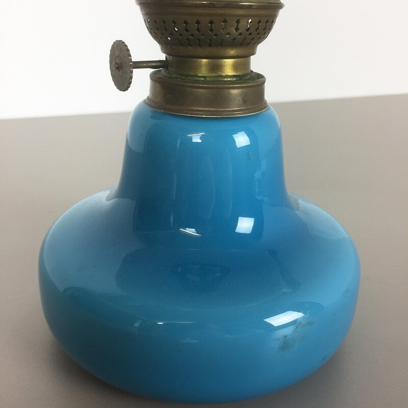 Lampe à huile vintage en verre par Fog & Morup - 1960