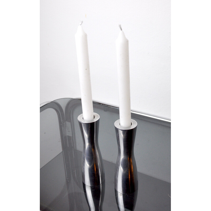 Pair of vintage Scandinavian candleholders by Erika Pekkari, 1990