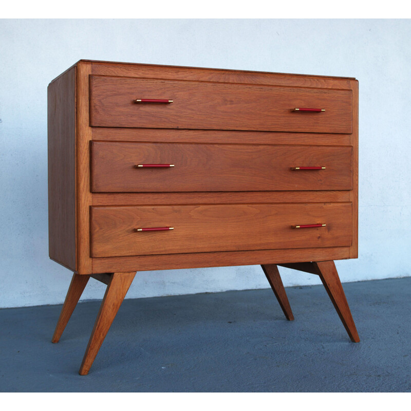 Commode vintage en chêne - années 60