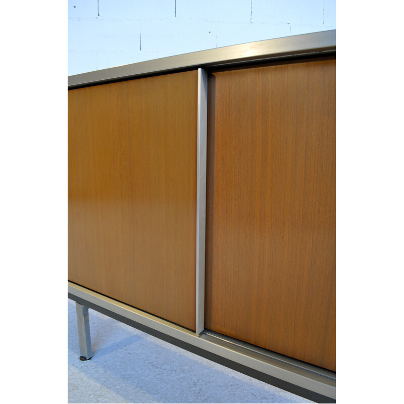 Sideboard in mahogany and aluminum, Georges FRYDMAN - 1960s