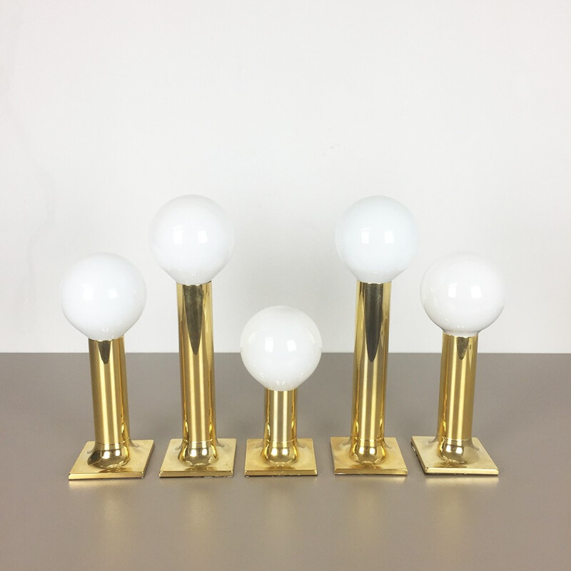 Set of 5 Staff Tube ceiling wall lights designed by Motoko Ishii - 1970s