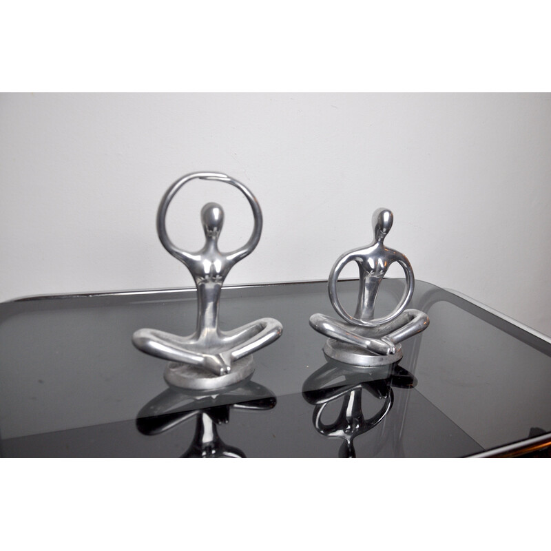 Pair of vintage Yogi aluminum photo holders, Denmark 1980