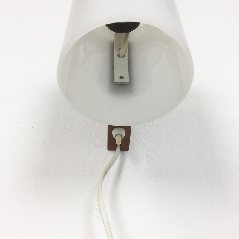 Vintage white acrylic wall lamp by Uno and Östen Kristiansson for Luxus, Sweden 1960