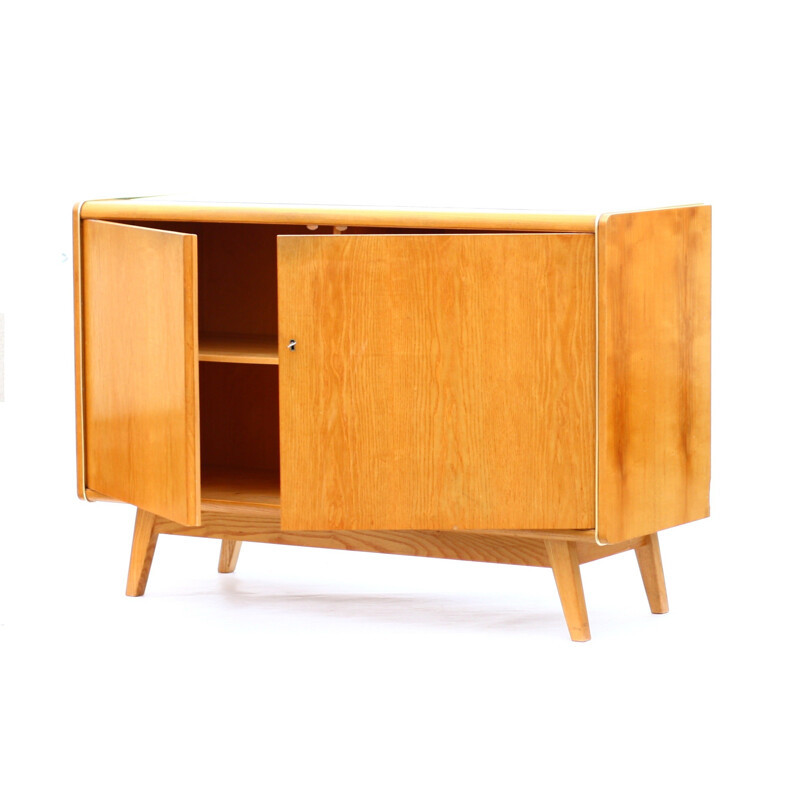 Oak and ash veneer U-369 Cabinet by Jitona - 1960s