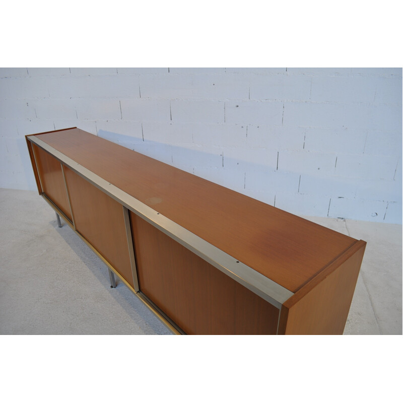 Sideboard in mahogany and aluminum, Georges FRYDMAN - 1960s