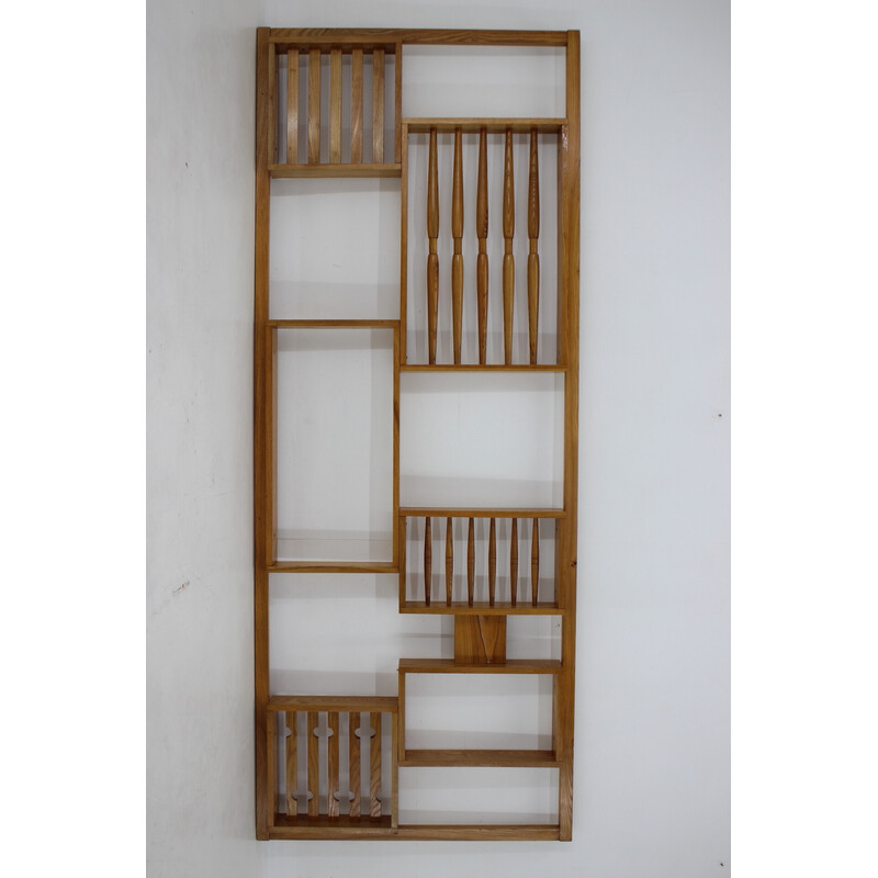 Vintage ash room divider, Czechoslovakia 1970