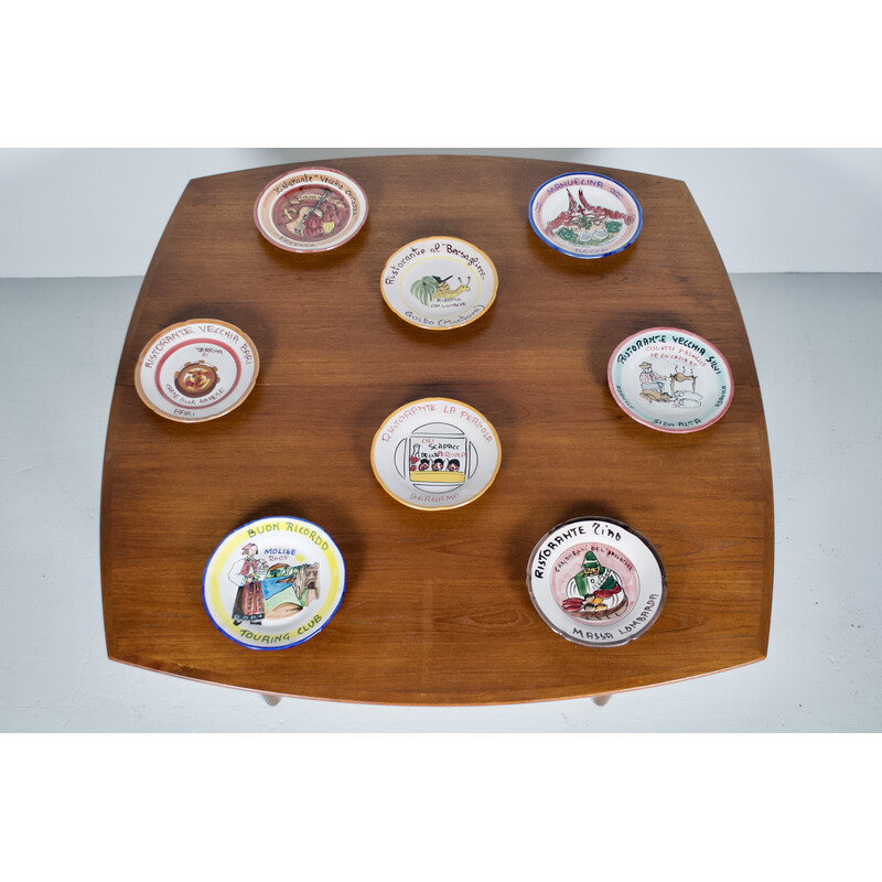 Set aus 8 italienischen Tellern im Vintage-Stil von Ceramica Artistica Solimene