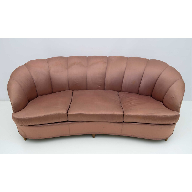 Italienisches geschwungenes Sofa aus der Mitte des Jahrhunderts "Casa E Giardino" von Gio Ponti, 1936