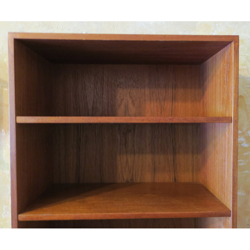 Vintage bramin danish teak bookshelf with steel feet - 1960s