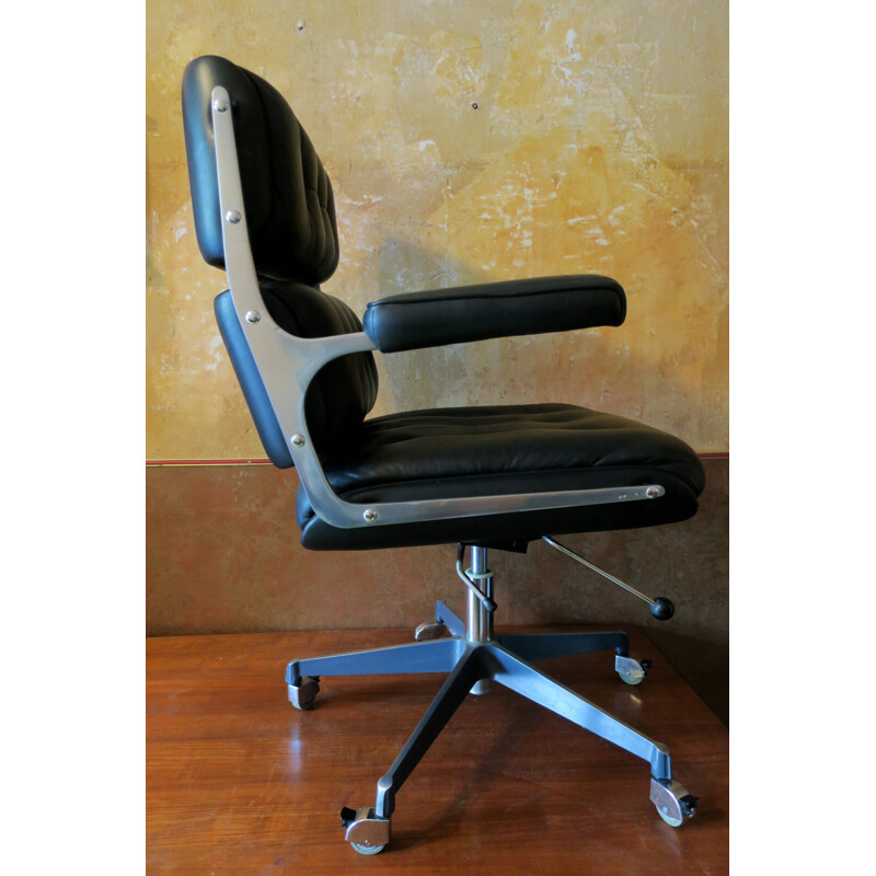 Mid-century scandinavian adjustable office chair - 1970s