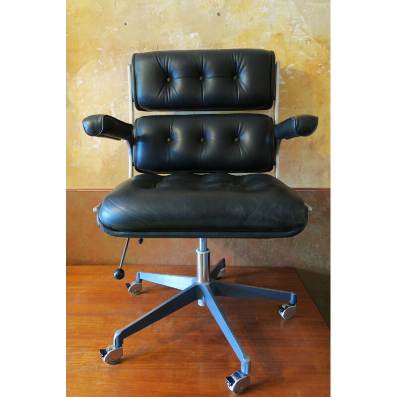 Mid-century scandinavian adjustable office chair - 1970s