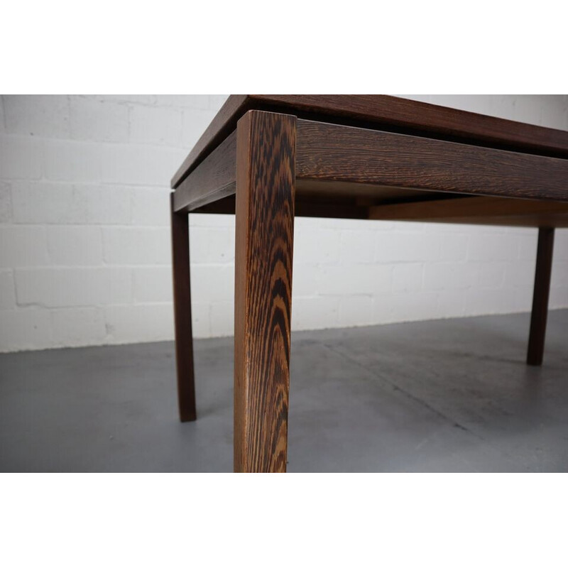 Mesa de jantar extensível vintage em madeira Wengé, anos 60