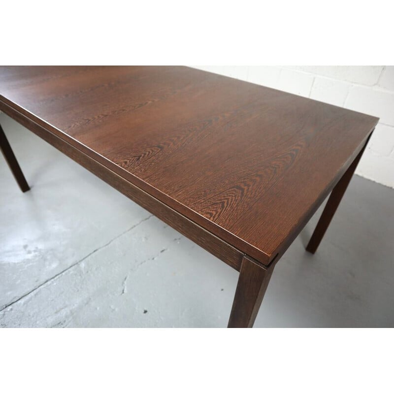 Vintage extendable dining table in Wengé wood, 1960s