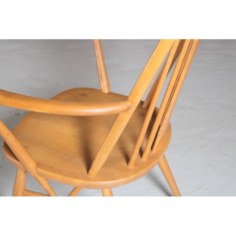 Ensemble de 6 chaises vintage Ercol Swan en bois d'orme, 1970