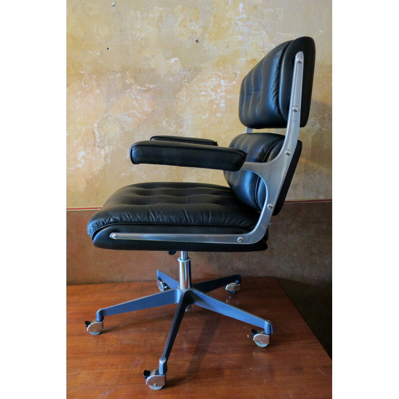 Mid-century scandinavian adjustable office chair - 1970s