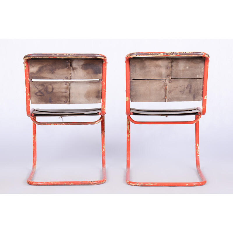 Pair of vintage chairs by Josef Gocar for Lázně Bělohrad, Czechia 1930s