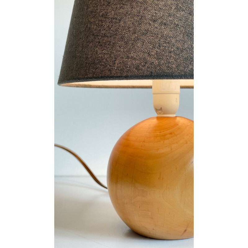Lampe vintage en bois, 1970