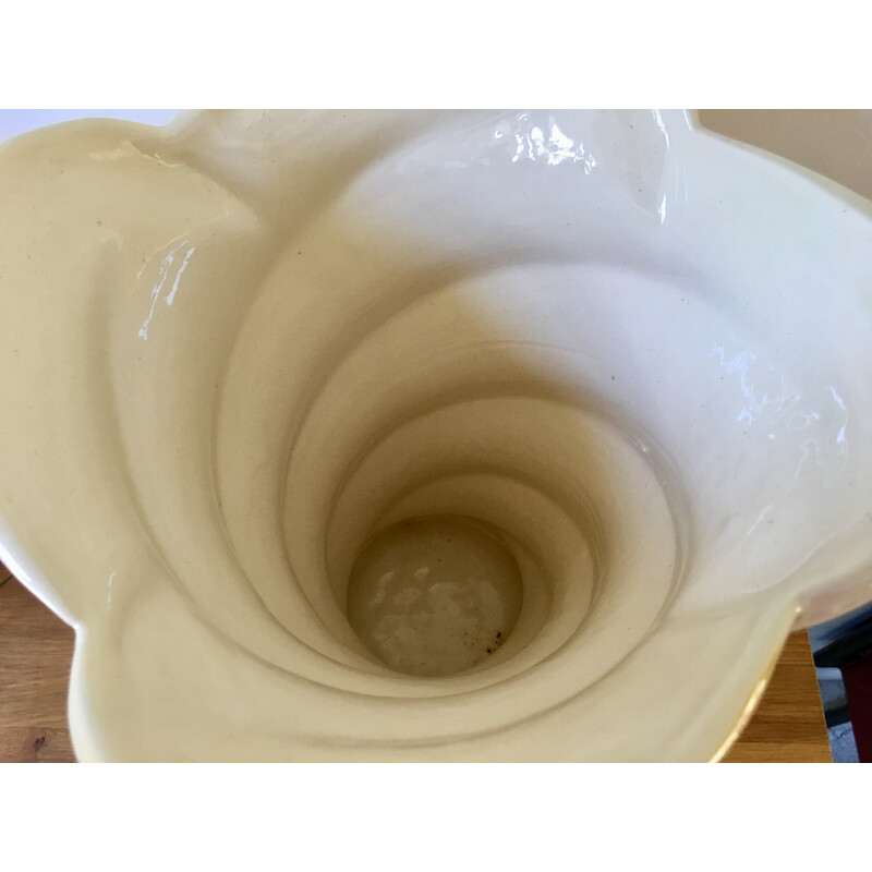 Vaso vintage in ceramica smaltata di Baudin