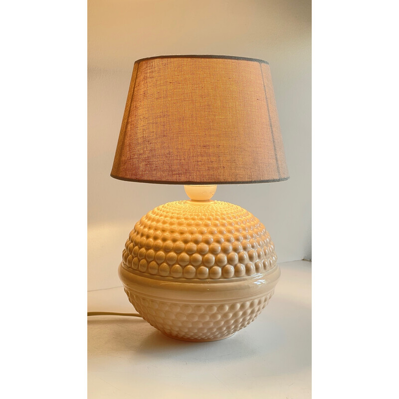 Vintage pink ceramic lamp, 1990