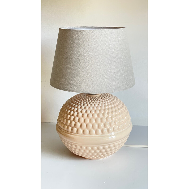 Vintage roze keramische lamp, 1990