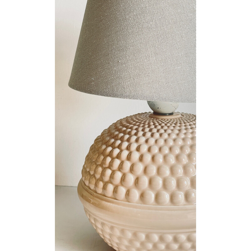 Vintage-Lampe aus rosa Keramik, 1990