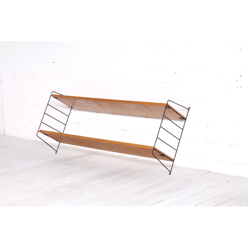 Mid - century string style wall shelf - 1950s