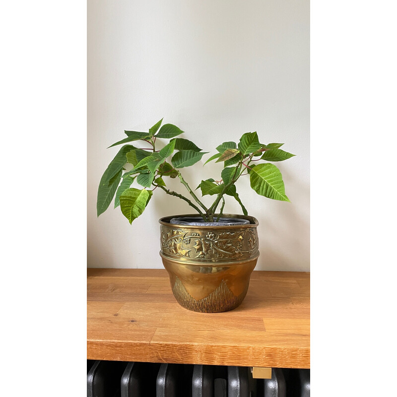 Vintage brass planter, 1970-1980