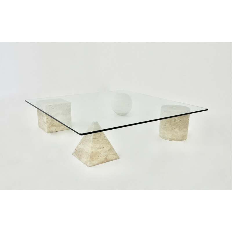 Table basse vintage par Massimo et Lella Vignelli pour Casigliani, 1970