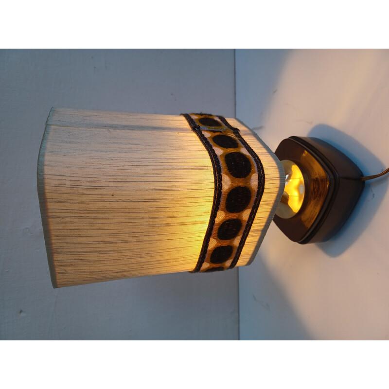 Vintage bakeliet en stoffen lamp, 1960