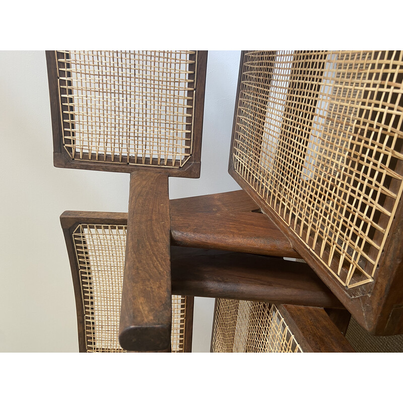 Cadeiras de escritório vintage de Pierre Jeanneret, 1960