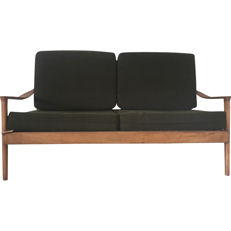 Divano scandinavo vintage in teak, Danimarca 1960