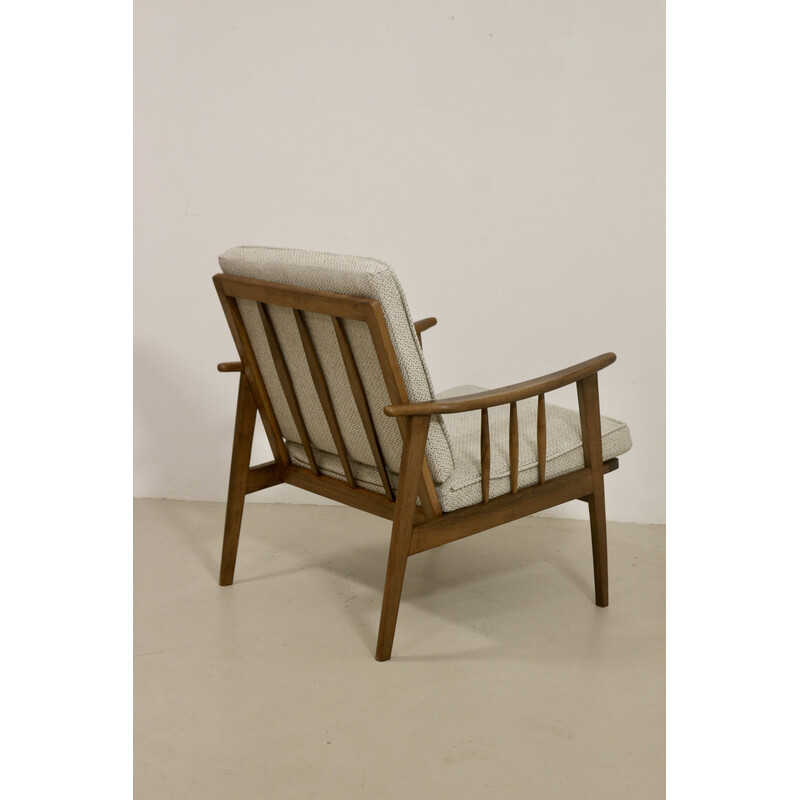 Scandinavian vintage beechwood armchair, 1960