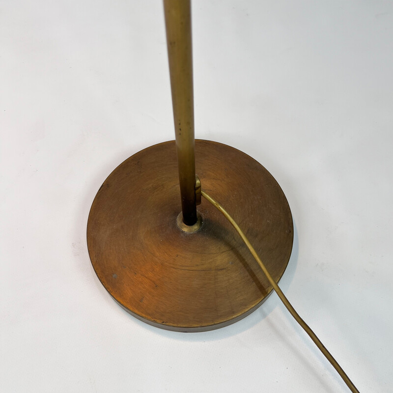Vintage brass and steel floor lamp, 1960