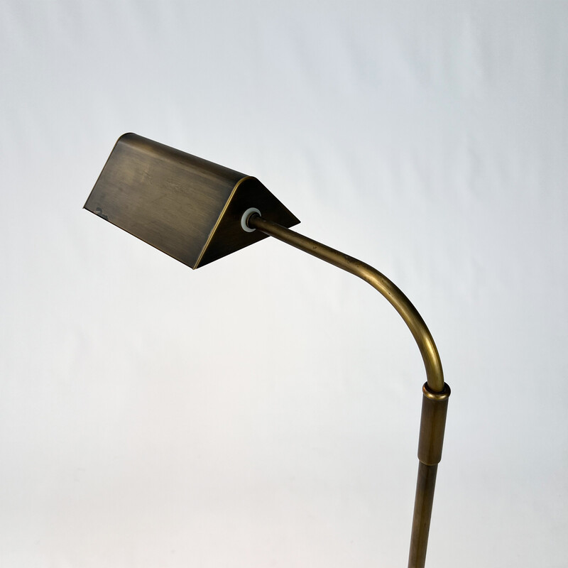 Vintage messing en stalen vloerlamp, 1960