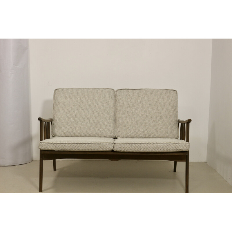 Skandinavisches 2-Sitzer Vintage-Sofa aus Buche, 1960