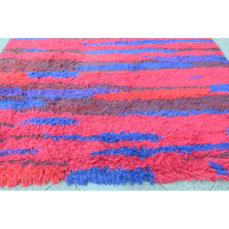 Vintage shag rug by Walter Mack, 1960