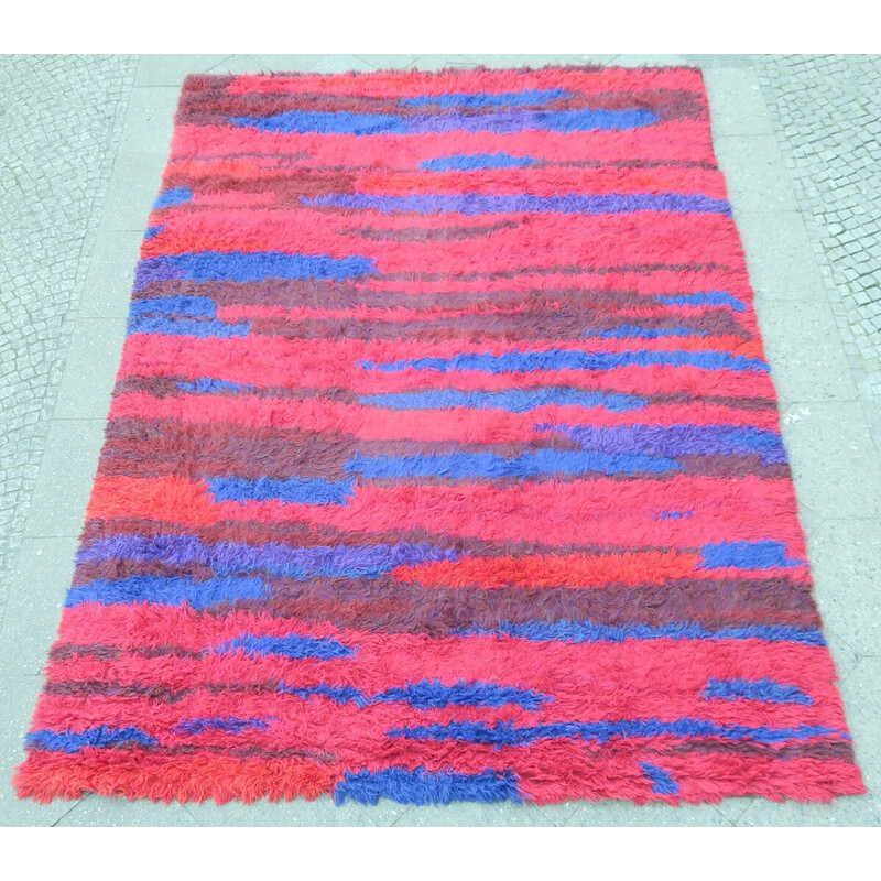 Vintage shag rug by Walter Mack, 1960